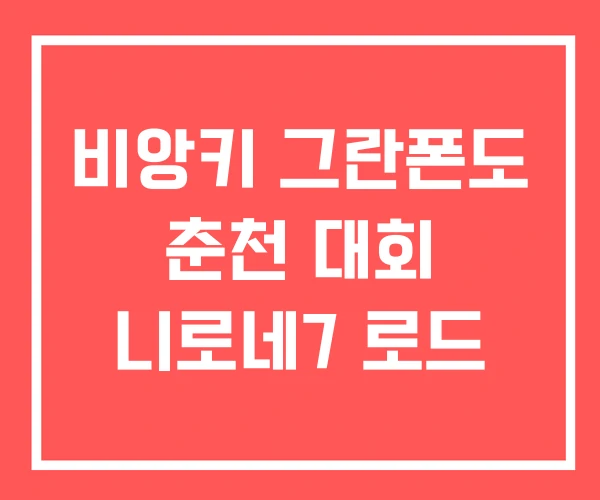 비앙키 그란폰도 춘천 대회 니로네7 로드