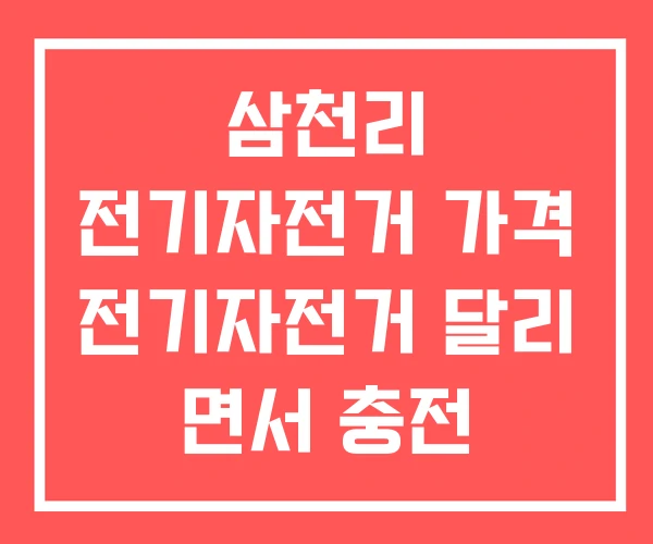 삼천리 전기자전거 가격 전기자전거 달리 면서 충전 삼천리 전기자전거 가격 전기자전거 달리 면서 충전