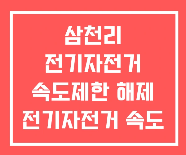 삼천리 전기자전거 속도제한 해제 전기자전거 속도 삼천리 전기자전거 속도제한 해제 전기자전거 속도