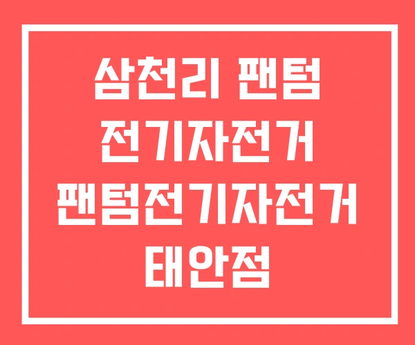 삼천리 팬텀 전기자전거 팬텀전기자전거 태안점 삼천리 팬텀 전기자전거 팬텀전기자전거 태안점