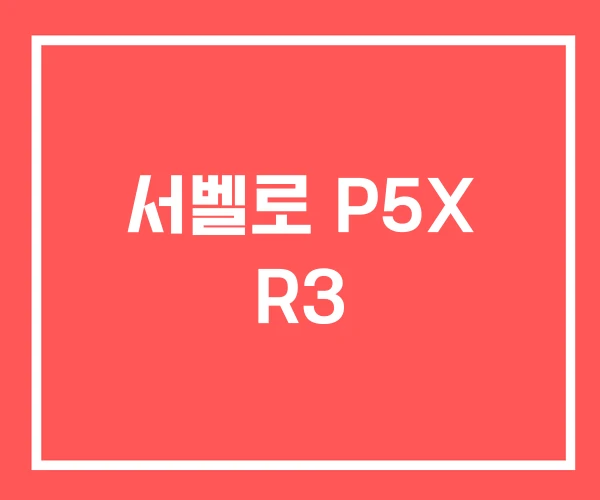 서벨로 P5X R3 서벨로 P5X R3