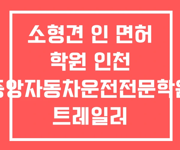 소형견 인 면허 학원 인천 중앙자동차운전전문학원 트레일러 소형견 인 면허 학원 인천 중앙자동차운전전문학원 트레일러