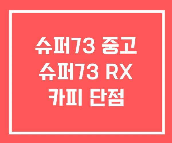 슈퍼73 중고 슈퍼73 RX 카피 단점 슈퍼73 중고 슈퍼73 RX 카피 단점
