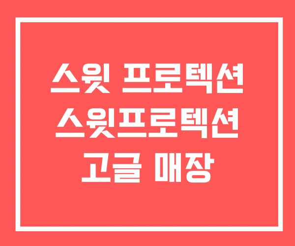 스윗 프로텍션 스윗프로텍션 고글 매장