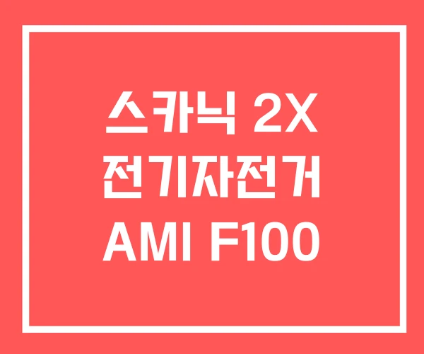 스카닉 2X 전기자전거 AMI F100