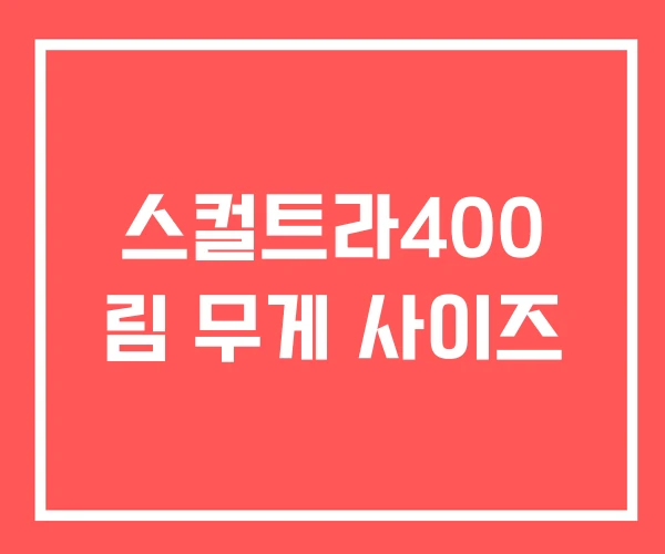 스컬트라400 림 무게 사이즈 스컬트라400 림 무게 사이즈