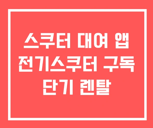 스쿠터 대여 앱 전기스쿠터 구독 단기 렌탈 스쿠터 대여 앱 전기스쿠터 구독 단기 렌탈