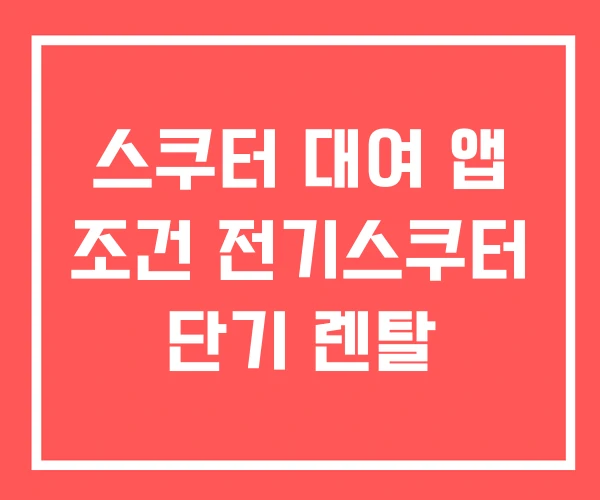 스쿠터 대여 앱 조건 전기스쿠터 단기 렌탈 스쿠터 대여 앱 조건 전기스쿠터 단기 렌탈