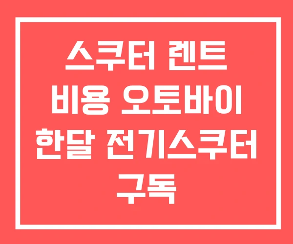 스쿠터 렌트 비용 오토바이 한달 전기스쿠터 구독 스쿠터 렌트 비용 오토바이 한달 전기스쿠터 구독