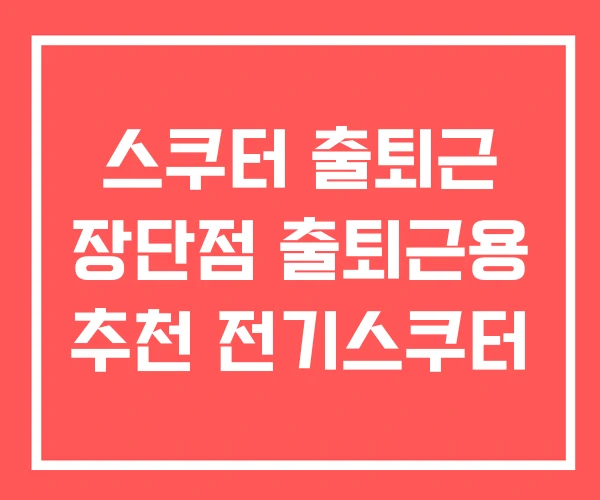 스쿠터 출퇴근 장단점 출퇴근용 추천 전기스쿠터 스쿠터 출퇴근 장단점 출퇴근용 추천 전기스쿠터