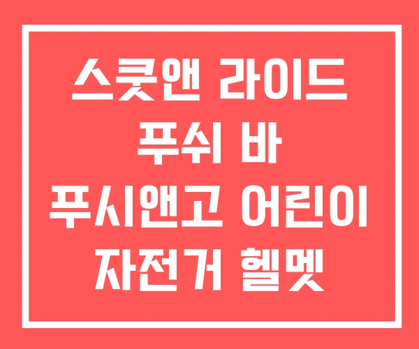 스쿳앤 라이드 푸쉬 바 푸시앤고 어린이 자전거 헬멧