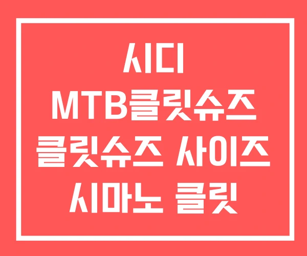 시디 MTB클릿슈즈 클릿슈즈 사이즈 시마노 클릿 슈즈