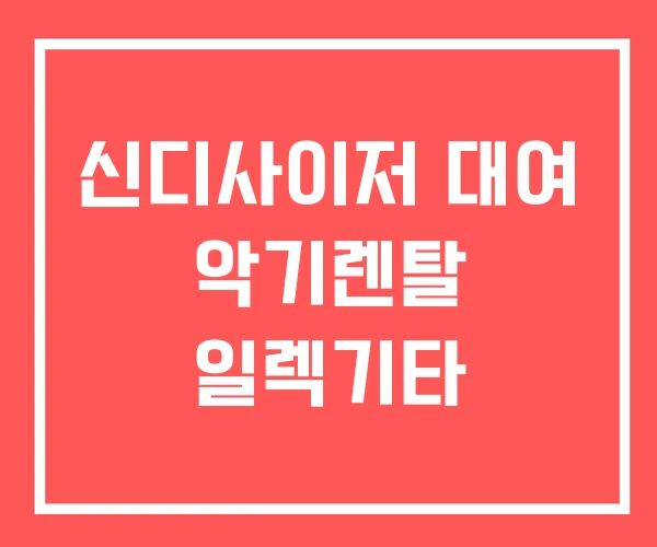 신디사이저 대여 악기렌탈 일렉기타 신디사이저 대여 악기렌탈 일렉기타