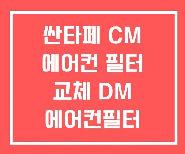 싼타페 CM 에어컨 필터 교체 DM 에어컨필터
