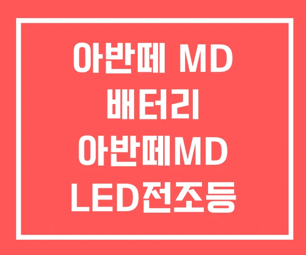아반떼 MD 배터리 아반떼MD LED전조등