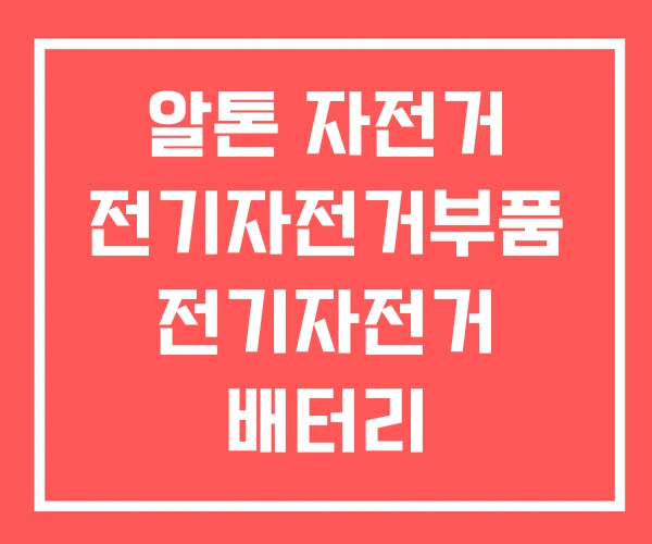 알톤 자전거 전기자전거부품 전기자전거 배터리