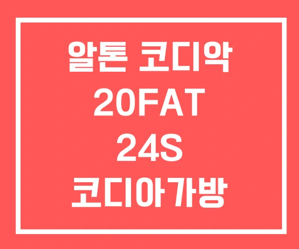 알톤 코디악 20FAT 24S 코디아가방