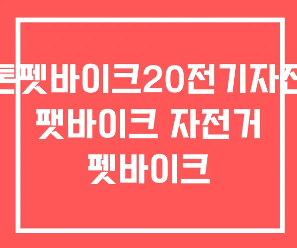알톤펫바이크20전기자전거 팻바이크 자전거 펫바이크