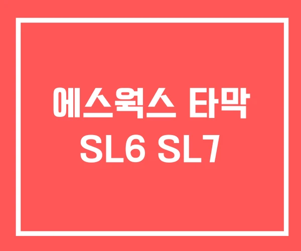 에스웍스 타막 SL6 SL7