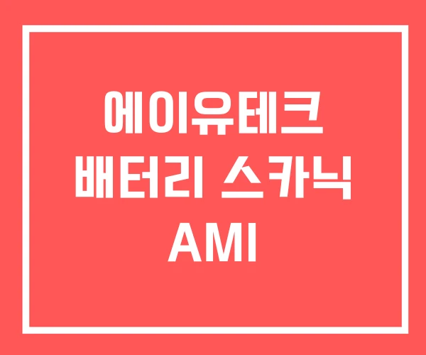 에이유테크 배터리 스카닉 AMI