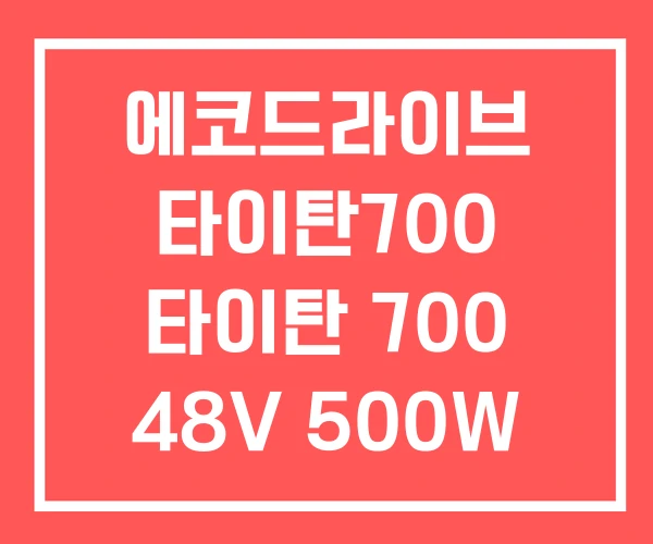에코드라이브 타이탄700 타이탄 700 48V 500W