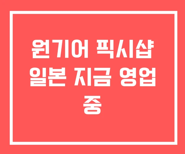 원기어 픽시샵 일본 지금 영업 중 원기어 픽시샵 일본 지금 영업 중