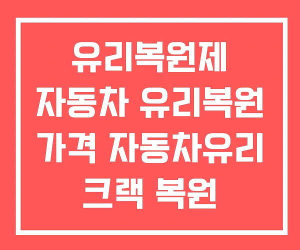 유리복원제 자동차 유리복원 가격 자동차유리 크랙 복원 유리복원제 자동차 유리복원 가격 자동차유리 크랙 복원