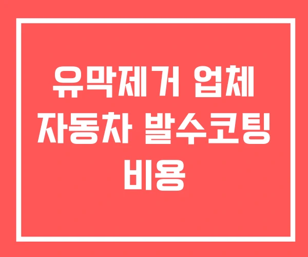 유막제거 업체 자동차 발수코팅 비용 유막제거 업체 자동차 발수코팅 비용