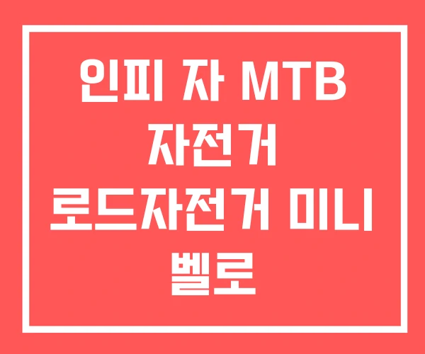 인피 자 MTB 자전거 로드자전거 미니 벨로