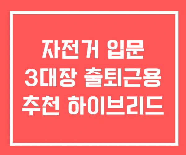 자전거 입문 3대장 출퇴근용 추천 하이브리드 자전거 입문 3대장 출퇴근용 추천 하이브리드