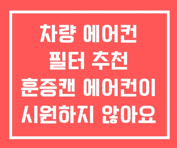 차량 에어컨 필터 추천 훈증캔 에어컨이 시원하지 않아요 차량 에어컨 필터 추천 훈증캔 에어컨이 시원하지 않아요