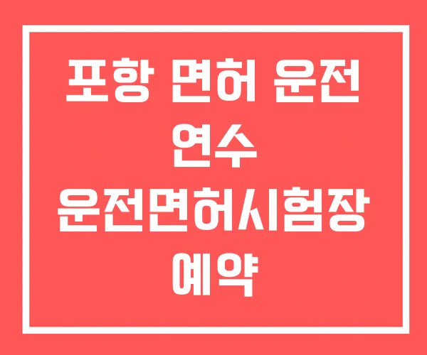 포항 면허 운전 연수 운전면허시험장 예약 포항 면허 운전 연수 운전면허시험장 예약