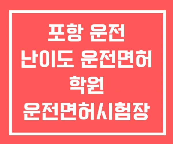 포항 운전 난이도 운전면허 학원 운전면허시험장 예약 포항 운전 난이도 운전면허 학원 운전면허시험장 예약
