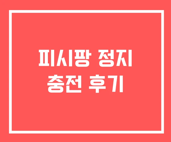 피시팡 정지 충전 후기 피시팡 정지 충전 후기